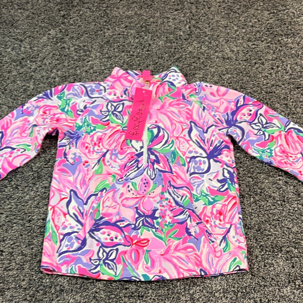Lilly Pulitzer Kids Rash Guard - Pink, Purple, and Green Floral